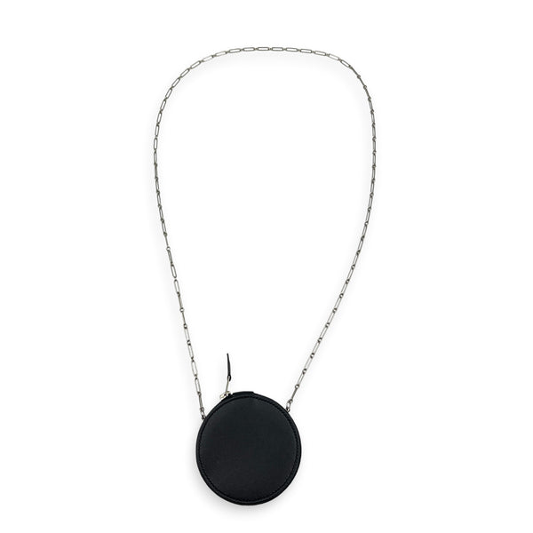 Micro Rond Veau Villandry Noir in Calfskin, Palladium hardware