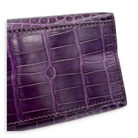 Kelly Pochette Amethyst in Shiny Niloticus Crocodile, Palladium hardware