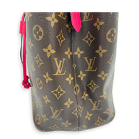 NeoNoe Brown Bucket Bag in Monogram Coated Canvas, Gold hardware