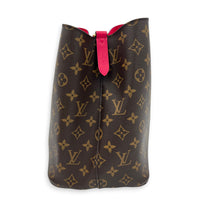 NeoNoe Brown Bucket Bag in Monogram Coated Canvas, Gold hardware