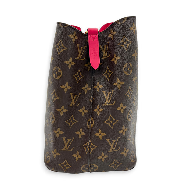 NeoNoe Brown Bucket Bag in Monogram Coated Canvas, Gold hardware