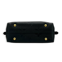 Carryall PM Black Shoulder Bag in Empreinte Leather, Gold hardware