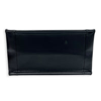 Cannage Book Small Black Tote Bag in Calfskin, Gold hardware