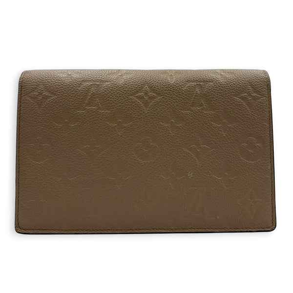 Vavin Wallet On Chain Beige in Empreinte Leather, Gold hardware