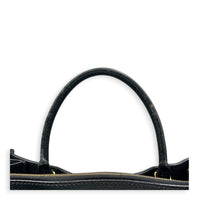 Lock Me Tote Bag Black in Calfskin, Gold hardware