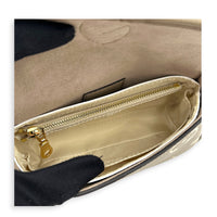 Diane Nano Beige Shoulder Bag in Empreinte Leather, Gold hardware