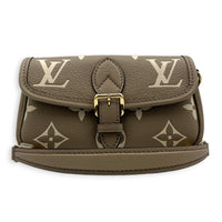 Diane Nano Beige Shoulder Bag in Empreinte Leather, Gold hardware