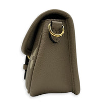 Diane Nano Beige Shoulder Bag in Empreinte Leather, Gold hardware