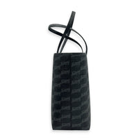 BB Monogram Tote Bag Black in Coated Canvas, Silver hardware