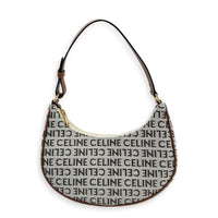 Ava Shoulder Bag White in Canvas, Gold hardware