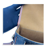 Folco Shoulder Bag Brown in Coated Canvas, Gold hardware