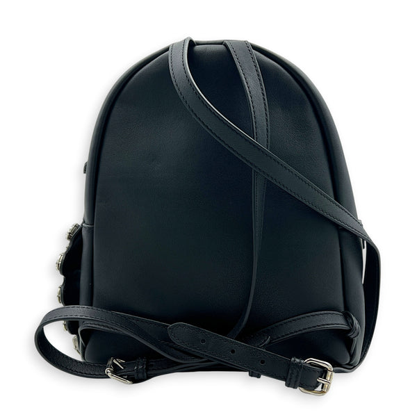 By The Way Backpack Black in Calfskin, Silver hardware
