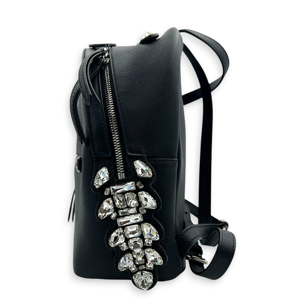 By The Way Backpack Black in Calfskin, Silver hardware