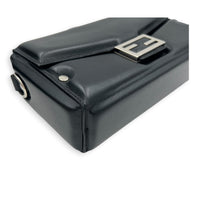 Soft Trunk Baguette Shoulder Bag Black in Nappa Leather, Silver hardware