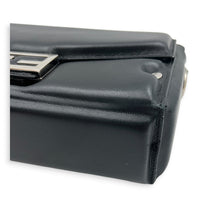 Soft Trunk Baguette Shoulder Bag Black in Nappa Leather, Silver hardware