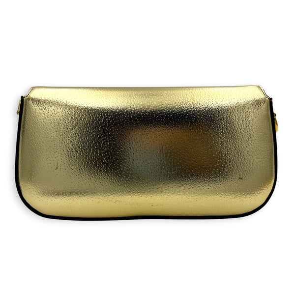 Horsebit 1955 Shoulder Bag Gold in Calfskin, Gold hardware