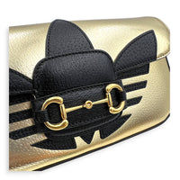 Horsebit 1955 Shoulder Bag Gold in Calfskin, Gold hardware