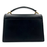 Sunset Wallet On Chain Black in Calfskin, Gold hardware