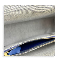 Herbag Blue in Coated Canvas, Silver hardware