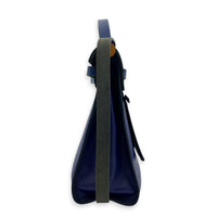 Herbag Blue in Coated Canvas, Silver hardware