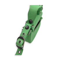 Le Cagole Shoulder Bag XS Green in Calfskin, Silver hardware