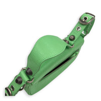Le Cagole Shoulder Bag XS Green in Calfskin, Silver hardware