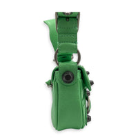 Le Cagole Shoulder Bag XS Green in Calfskin, Silver hardware