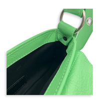 Le Cagole Shoulder Bag XS Green in Calfskin, Silver hardware