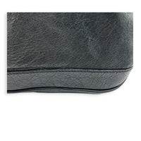 City Boston Black Top Handle Bag in Calfskin, Ruthenium hardware