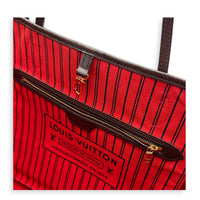 Neverfull GM Damier Ebene Tote Bag in Coated Canvas, Gold hardware
