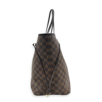 Neverfull GM Damier Ebene Tote Bag in Coated Canvas, Gold hardware