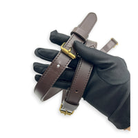 Speedy Bandouliere Top Handle Bag 30 Damier Ebene in Coated Canvas, Gold hardware