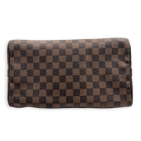 Speedy Bandouliere Top Handle Bag 30 Damier Ebene in Coated Canvas, Gold hardware