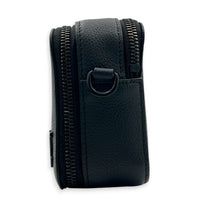 Alpha Wearable Wallet  Crossbody Bag Black in Taurillon Leather, Black hardware