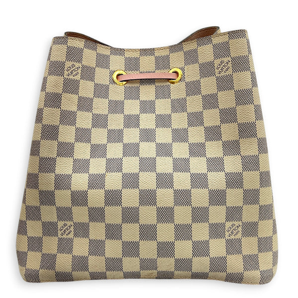 NeoNoe MM Azur Bucket Bag in Coated Canvas, Gold hardware
