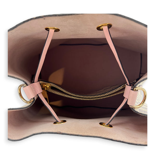 NeoNoe MM Azur Bucket Bag in Coated Canvas, Gold hardware