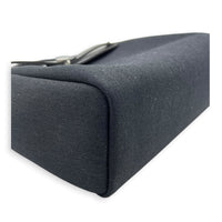 Herbag 31 Black Top Handle Bag in Canvas, Palladium hardware