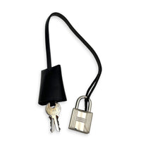 Herbag 31 Black Top Handle Bag in Canvas, Palladium hardware