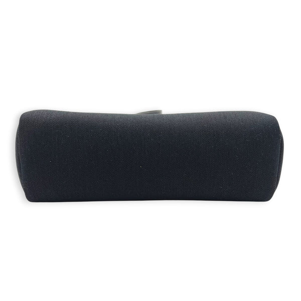 Herbag 31 Black Top Handle Bag in Canvas, Palladium hardware