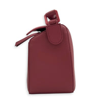 Puzzle Shoulder Bag Small Raspberry in Calfskin, Monochrome hardware