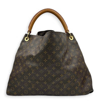 Artsy Shoulder Bag GM Brown in Monogram Coated Canvas, Gold hardware