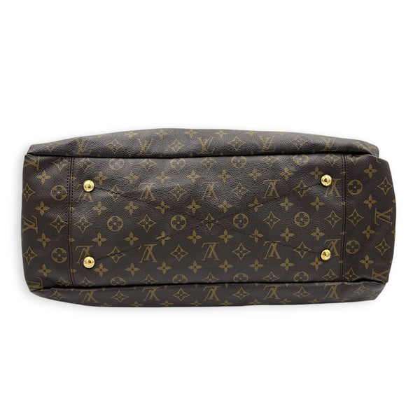 Artsy Shoulder Bag GM Brown in Monogram Coated Canvas, Gold hardware