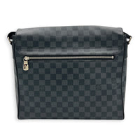 District Shoulder Bag Black in Coated Canvas, Silver hardware