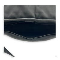 District Shoulder Bag Black in Coated Canvas, Silver hardware