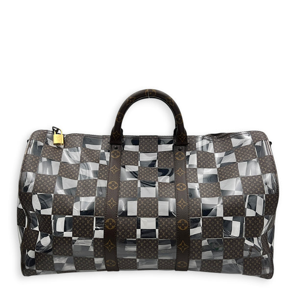 Monogram Chess Keepall Bandouliere 50 Multi-colour Duffle Bag in PVC,  hardware