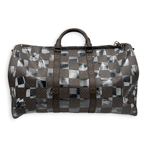 Monogram Chess Keepall Bandouliere 50 Multi-colour Duffle Bag in PVC,  hardware