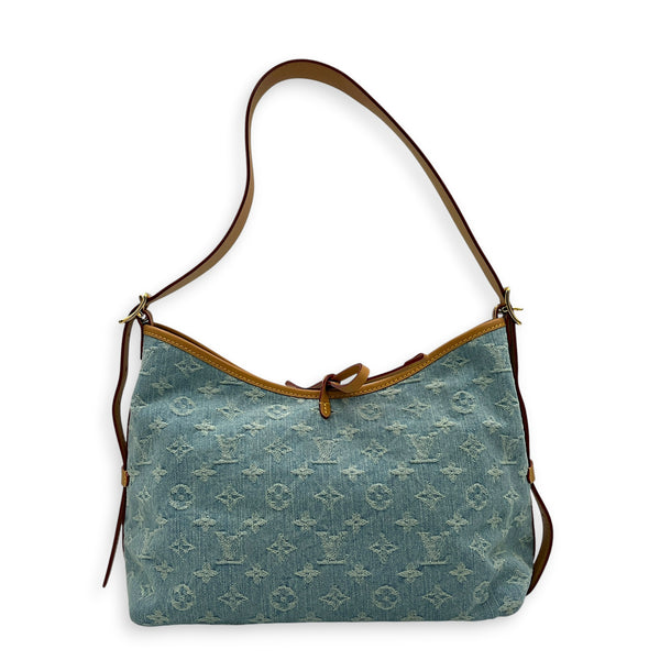 Carryall Tote Bag PM Denim Blue in Denim, Gold hardware
