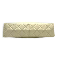 2.55 Tote Bag White in Distressed Leather, Gunmetal hardware