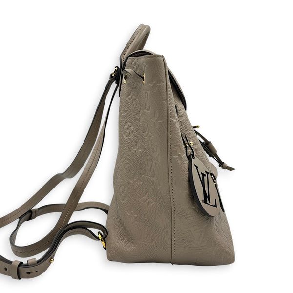 Montsouris Backpack Beige in Monogram Empreinte Leather, Gold hardware