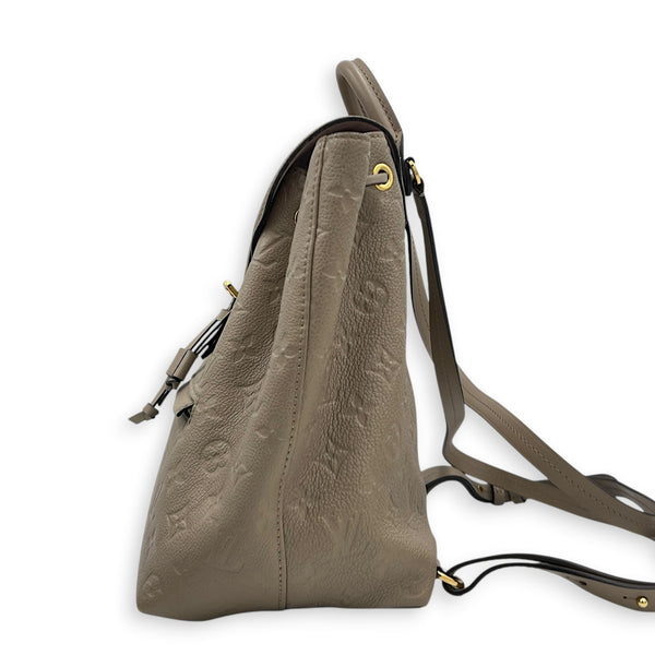 Montsouris Backpack Beige in Monogram Empreinte Leather, Gold hardware